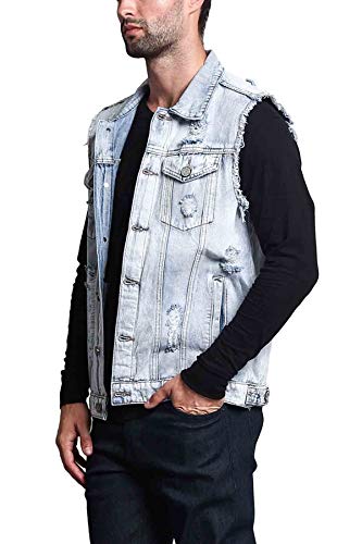Rocker Denim Jean Vest Jacket2