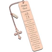 First Communion Gifts for Girls First Communion Gifts for Boys Women Men 1st Holy Communion Bookmark Baptism Confirmation Gifts for Teen Christian Religious Easter Gifts for Kid Easter Basket Stuffers