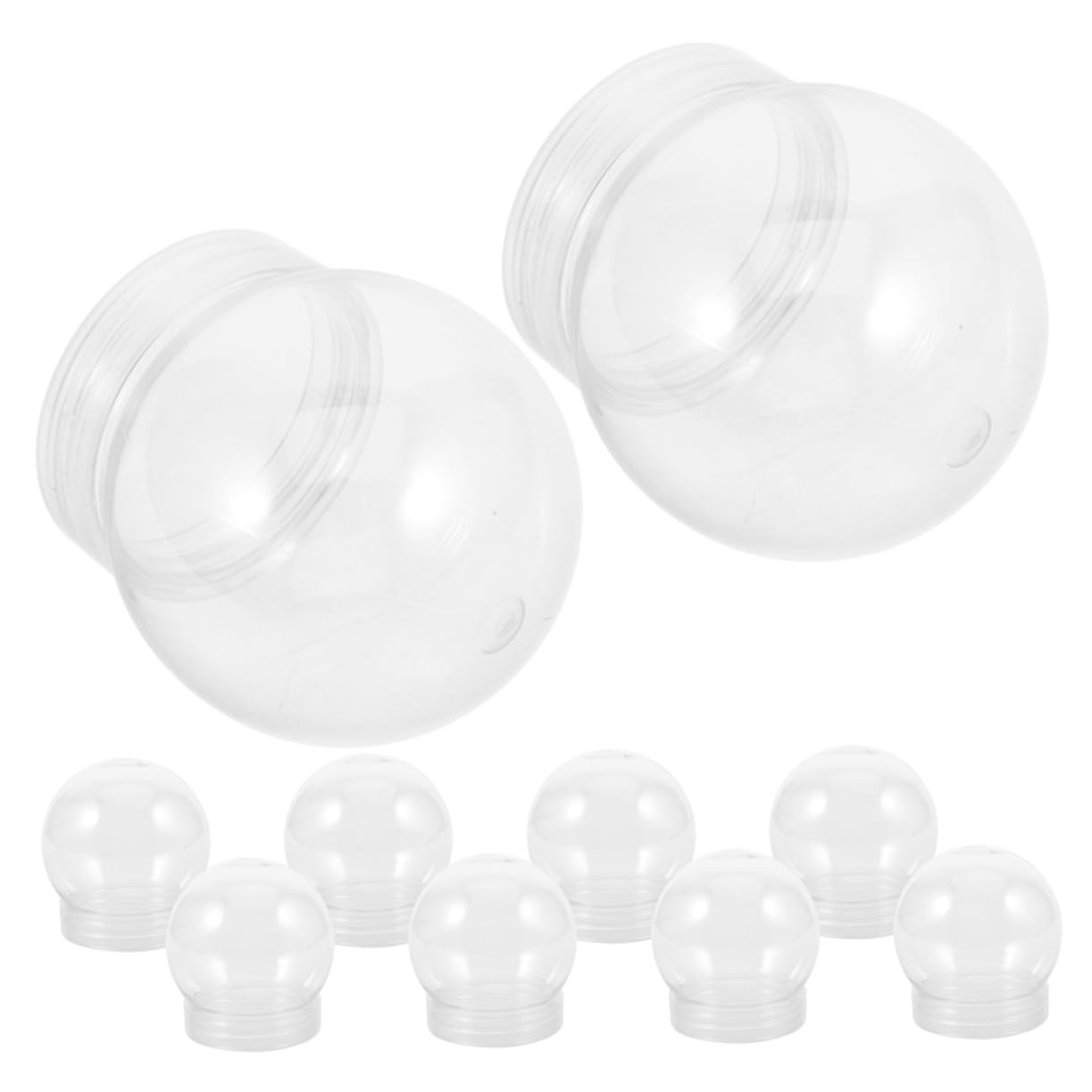 Globi Di Neve Trasparenti Fai Da Te in Plastica 270ml Coperchi, Set 24 Pezzi Per Decorazioni Natalizie Artigianali Facilmente Personalizzabili