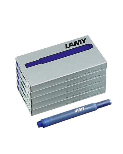 LAMY T10 Lot de 5 cartouches d'encre avec grande réserve d'encre – Convient pour tous les modèles de stylo plume Lamy – Contenu : 1,25 ml par cartouche...