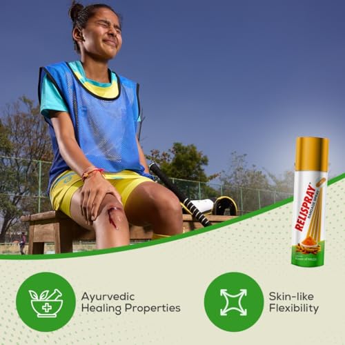 Image of RELISPRAY Bandage Spray | Ayurvedic Spray | Antiseptic Spray | Power of HALDI | Creating Waterproof, flexible skin-like layer | 75g