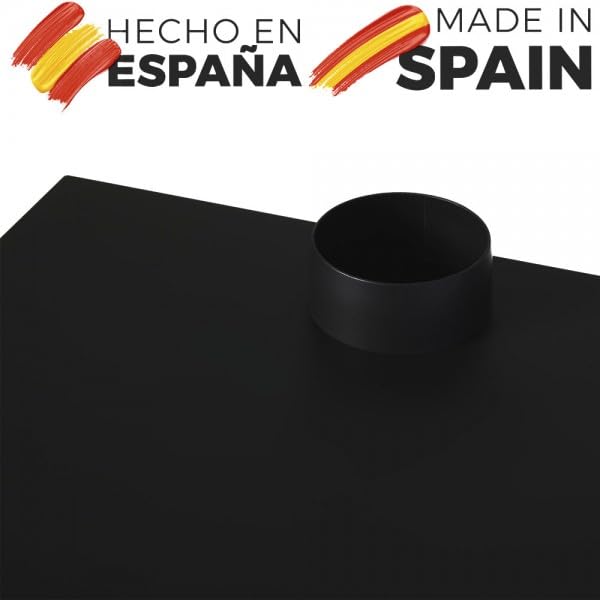 Estufa de leña pequeña modelo A 12.6 Kw | Chimenea rustica de leña | Estufa de leña clásica para salón salida humos vertical
