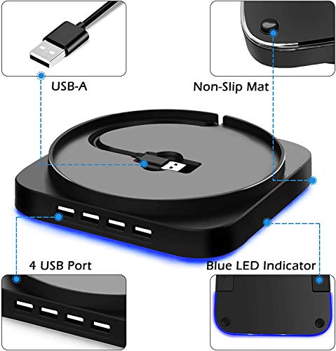 image for CXZ Vertical Stand USB Hub for Xbox Series X Game Console, Blue Light 
