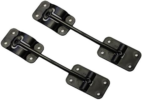 2 Pack: RV T-Style Door Holder Catch 6" for Latch Holder Camper Trailer Cargo Hatch Black