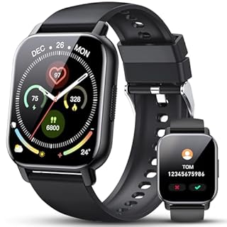 Smart Watch for Men Women, 1.85" Bluetooth 5.3 Calling Touch Fitness Watch with Heart Rate/Sleep/Step Counter, New Smartwatch with 110+ Sports Modes, IP68 Waterproof Activity Tracker for Android iOS