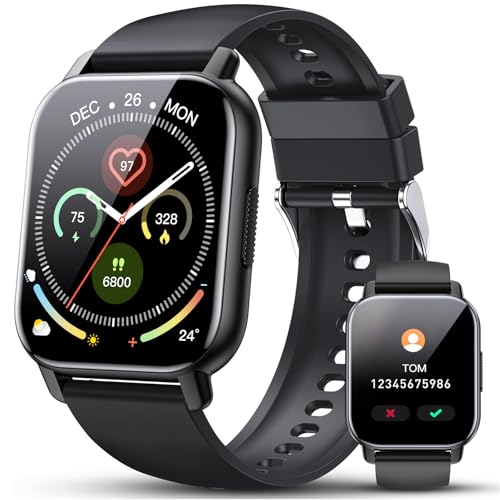 Smart Watch for Men Women, 1.85' Bluetooth 5.3 Calling Touch Fitness Watch with Heart Rate/Sleep/Step Counter, New Smartwatch with 110+ Sports Modes, IP68 Waterproof Activity Tracker for Android iOS