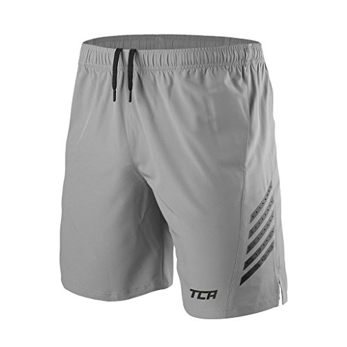 TCA Homme Laser Tech Short de Course Léger avec Poches - Gris, L