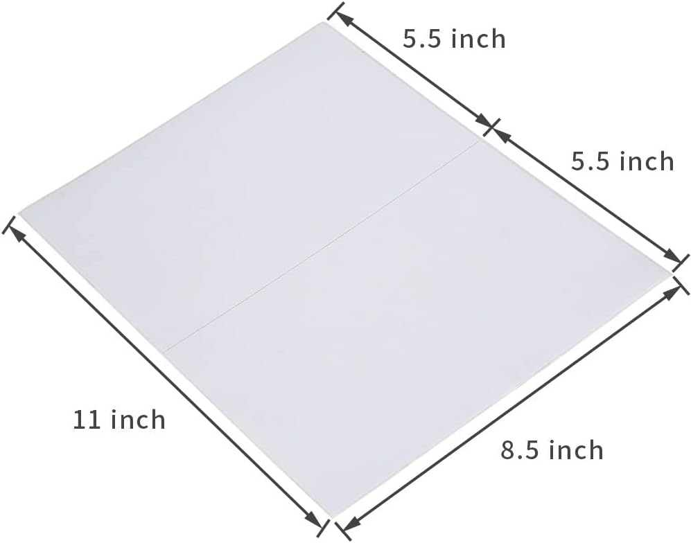 L LIKED 200 Labels Half Sheet Self Adhesive Shipping Labels 8.5" x 5.5" Address Labels for Laser & Inkjet Printers (100 Sheets)…