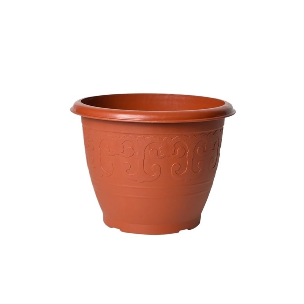 GELASIGE Flower Pots Plastic Flower Pot Brick Red Gardening Base Seedling Pot Fruit Tree Fleshy Balcony Planting Pot Outdoor Flower Pots
