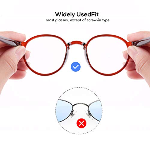 SMARTTOP 2.8mm Eyeglasses Air Bag Stick on Silicone Nose Pads-Upgrade 10Pairs Eyeglasses Nose Pads for Plastic Frame-for Sunglasses Anti-Slip-Glasses Repair Kits for Man and Women-10PAIRS Crystal