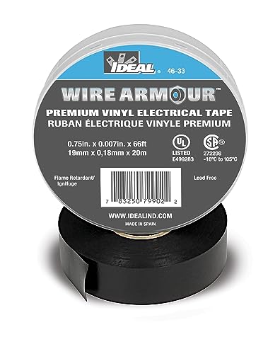 IDEAL INDUSTRIES INC. 46-33 Black 7 Mil Wire Armour UL Listed 3/4 in. Professional Vinyl Black Electrical Tape