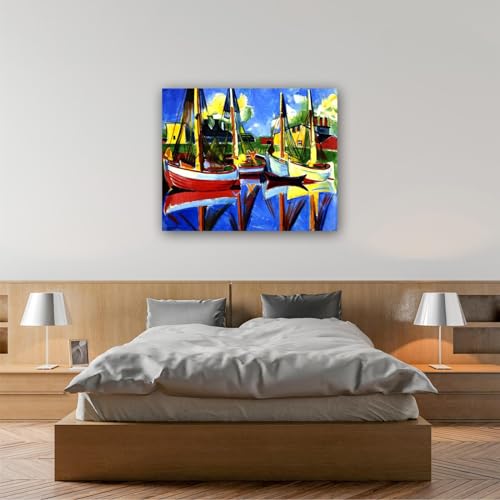 Tableau Abstrait Célèbres pour salon déco marine 40x50cm