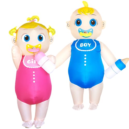 REFARICO 2Pcs Inflatable Baby Costume Boy & Girl Adult (53-63)