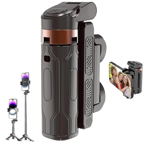 Mini Selfie Stick Portable Phone Quadripod Stand 40cm Extendable Wireless Remote Control 360 Rotation Compatible with iPhone/Android