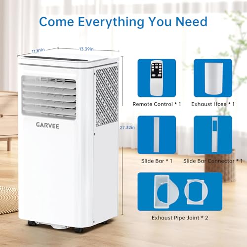 Image of Garvee 10000 BTU Portable Air Conditioner, 3-in-1 Portable AC Unit with Cooling, Dehumidifier & Fan, Remote Control, Sleep Mode, Air Conditioner for Bedroom, Living Room, Office, Up to 450 Sq.Ft
