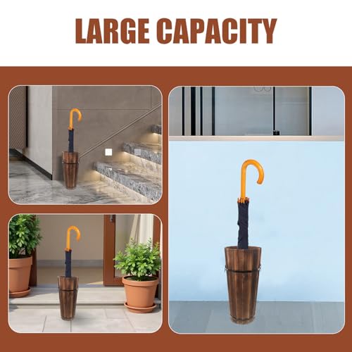 Rangement parapluies bois moderne compact intérieur maison design - 6