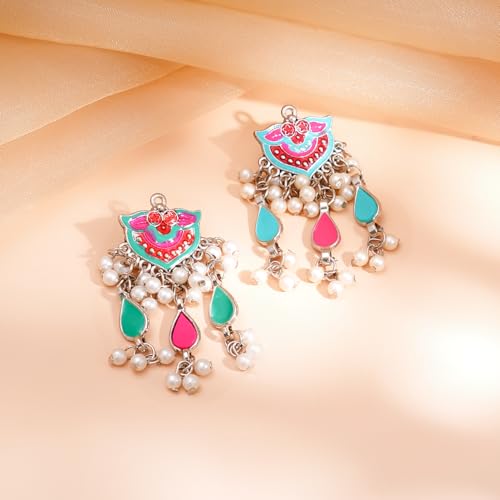 Image of Rubans Oxidised Necklace Set Indian Tribal Style Ethnic Jewellery Gift for Women & Girls