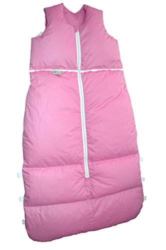 Premium Daunenschlafsack, längenverstellbar, Alterskl. ca 12-24 Monate, rose uni, 110cm Cover