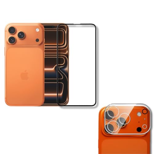 Película De Vidro 3D Tela Toda Para iPhone + Película Lente de Câmera (iPhone 17 Pro)