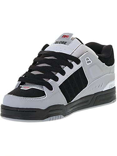 Image of Globe Fusion Skateboard Shoes, Grey Grey Black Red, 10.5