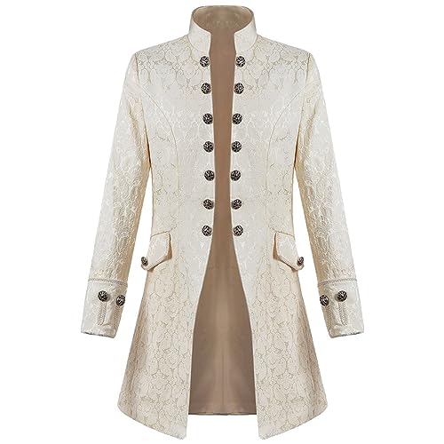 Amazon.com: U-120 Beige Mens Lounge Trench Long Sleeve Jacket