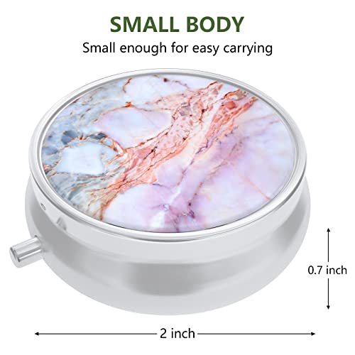 Image of Pill Box, Small Pill Case for Purse & Pocket, Travel Medicine Organizer | Cute Travel Medicine Organizer, Portable Medicine Container Holder to Hold Vitamins, Medication, Fish Oil & Supplement