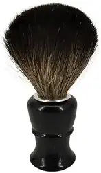 Pincel de Barba Profissional com Pelo, Cabo Preto Clássico, para Barbear