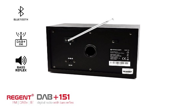 Radio Mit Cd Player Ferguson Regent DAB+151 Digitalradio - Bluetooth, FM, Alarm, Bassreflex Für Kristallklaren Sound (Schwarz) Bassreflex Lautsprecher