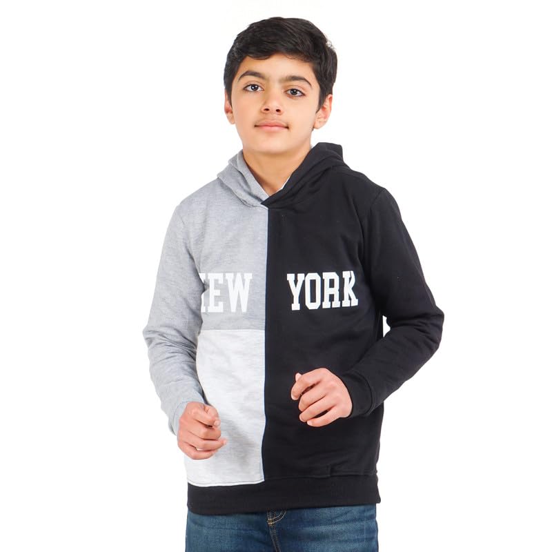 Image of Real Basics Boys Cotton Hooded Sweatshirt(Pack of 1)