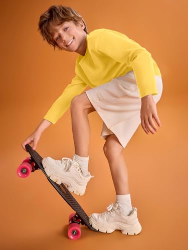 Image of Haloumoning Kids Boys Long Sleeve Crewneck T-Shirts Tee Tops 5-14 Years