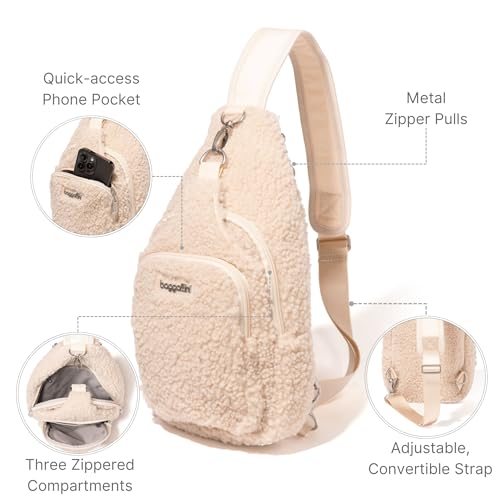 Image of Baggallini Women's Central Park Sling 12 inchx7 inch Crossbody Bag W /Convertible Adjustable Shoulder Strap