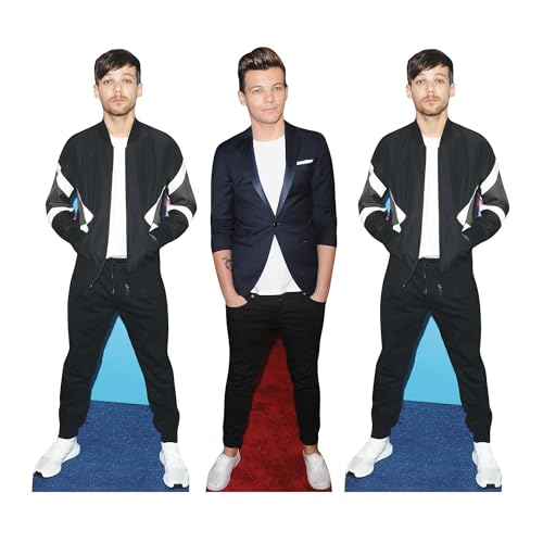 Star Cutouts CS1231 Louis Tomlinson Shelf Top Cutout Pack of Three Cardboard Cutouts Height 31cm - Ideal for Fan Theme, Parties, Birthdays, Surprise Gifts & Room Decorations & Events