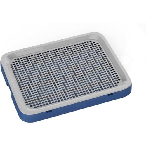 犬 JQEJDKE トイレトレー ワイド メッシュ レギュラー おしゃれ ステップトレー お手入れ簡単 いたずら防止 ドッグトレー 大型 (ブルー,65x49x5cm)