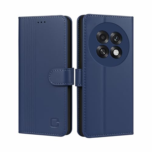 Image of AIBEX Shock Proof Flip Compatible for Oppo F31 Pro Plus 5G Flip Cover Leather Finish | Inside TPU with Card Pockets | Wallet Stand | Complete Protection Flip Case - Blue