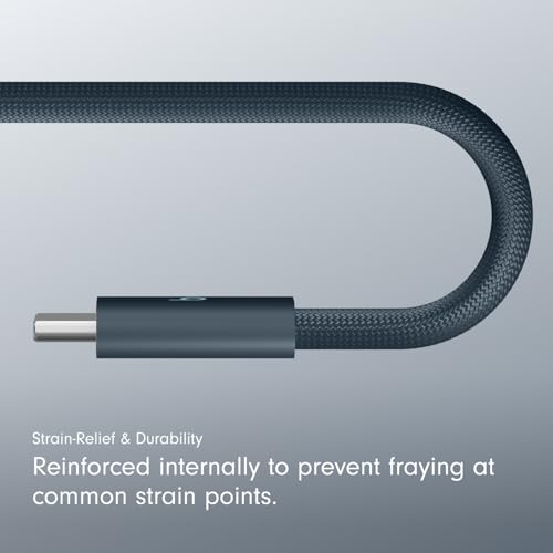 Image of Beats 240W USB-C to USB-C Braided Cable, Fast Charging, Durable /Tangle Free, Compatible with Apple and Android Devices (3 m /10 ft) - Nitro Navy