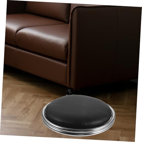 Coussin de siège rond cuir noir Mipcase chaise de bureau et maison
