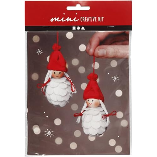 Mini-kreativset, Weihnachtsfeen, H: 8 cm, 2 Stck, 1 Set