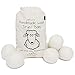 Wool Dryer Balls XL 6-Pack - 100% Pure New Zealand Wool, Ecoigy Natural Fabric Softener, Reduces Wrinkles & Drying Time, Ideal for Essential Oils, Dryer Sheets Alternative,Dryer Balls Laundry Reusable