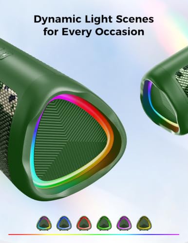 Image of Bluetooth Speaker, 20W HD Sound, Portable Wireless, IPX5 Waterproof, Up to 24H Playtime, TWS Pairing, for Home /Party /Outdoor /Camping /Beach Essentials, Electronic Gadgets, Birthday Gift (Camo)