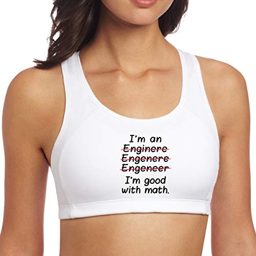 I'm an Engineer Good with Math Tank Top Vest Women's Sports Bra Yoga
