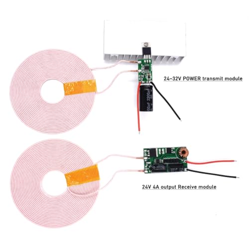 Cargador de carga inalámbrica de 100W y 4A con receptor transmisor integrado 6
