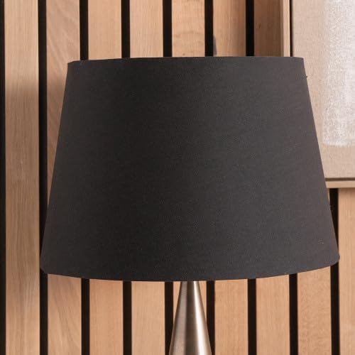 Tapered Lampshades for Table Lamps | Poly Cotton Large Lampshades for Floor Lamps | Small Lampshades for Standard Lamps (Black, 20cm) โ image 1