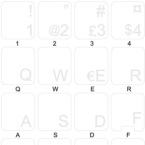SWEDISH-FINNISH KEYBOARD DECALS WITH WHITE LETTERING TRANSPARENT BACKGROUND