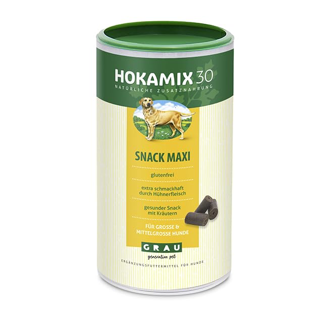 GRAU - das Original - Hokamix Vitality Booster Snack Maxi, 1er Pack (1 x 800 g), Ergänzungsfuttermittel für große Hunde