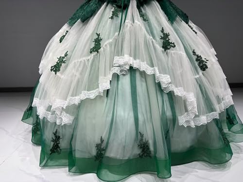 Mauuwy Gothic Victorian Quinceanera Dresses Sweetheart Corset Ruched Skirt Vintage 15 Dresses for Quinceanera Lace XV Dress4