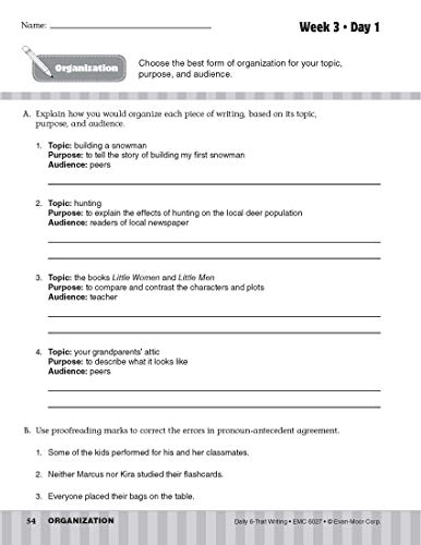 Evan-Moor Daily 6-Trait Writing, Grade 7 #TOP4