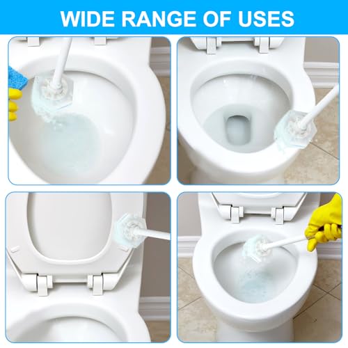 Image of 50 Pcs Disposable Toilet Brush Refills, Toilet Bowl Cleaning Wand Refills, Toilet Brush Replacement Head for Bathroom and Toilet Cleaning