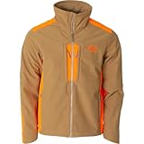 Banded Men's Windguard Softshell Upland Hunting Jacket - Windproof Breathable Full Zip with Mock Collar, Chest & Hip Pockets, Blaze, X-Large