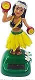 tableau de bord pour une maison en ordre Fonctionne à l'énergie solaire : charmante figurine de danseuse hula alimentée par l'énergie solaire, parfaite pour les tableaux de bord de voiture et les rebords de fenêtre ensoleillés