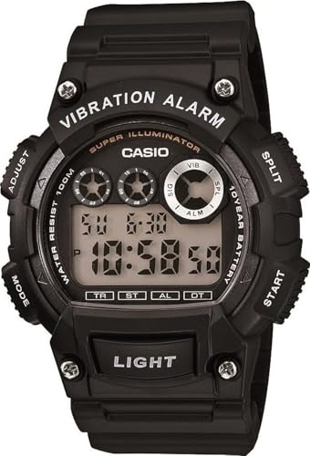 Casio W-735H Series | Digital Watch | Vibration Alert | Super Illuminator LED | 10-Year Battery | 100M Water Resistant | Stopwatch | Dual Time - image 1